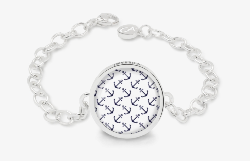 Blue Anchor Pattern - Bracelet, transparent png