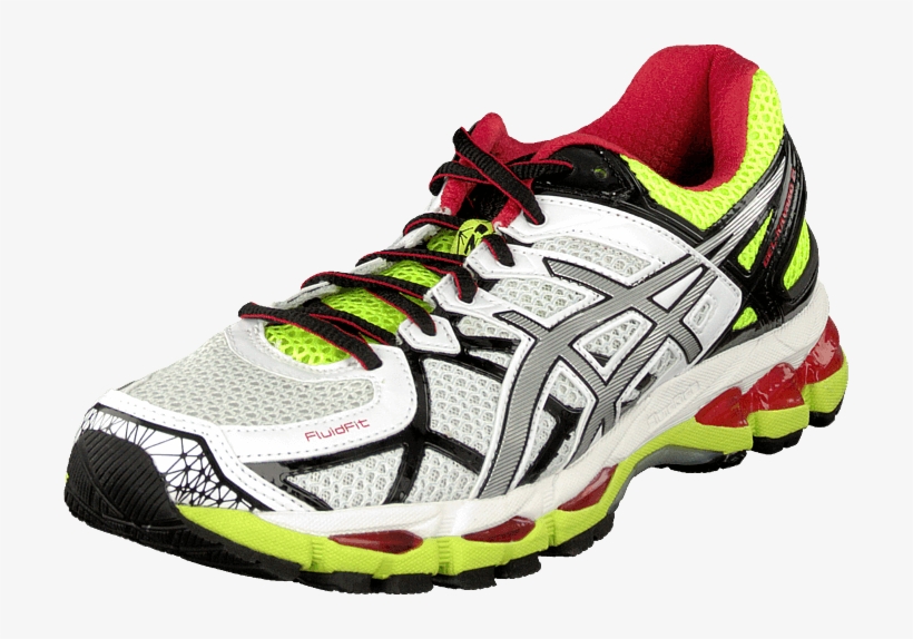 Gel Kayano 21 White/lightning - Running Shoe, transparent png