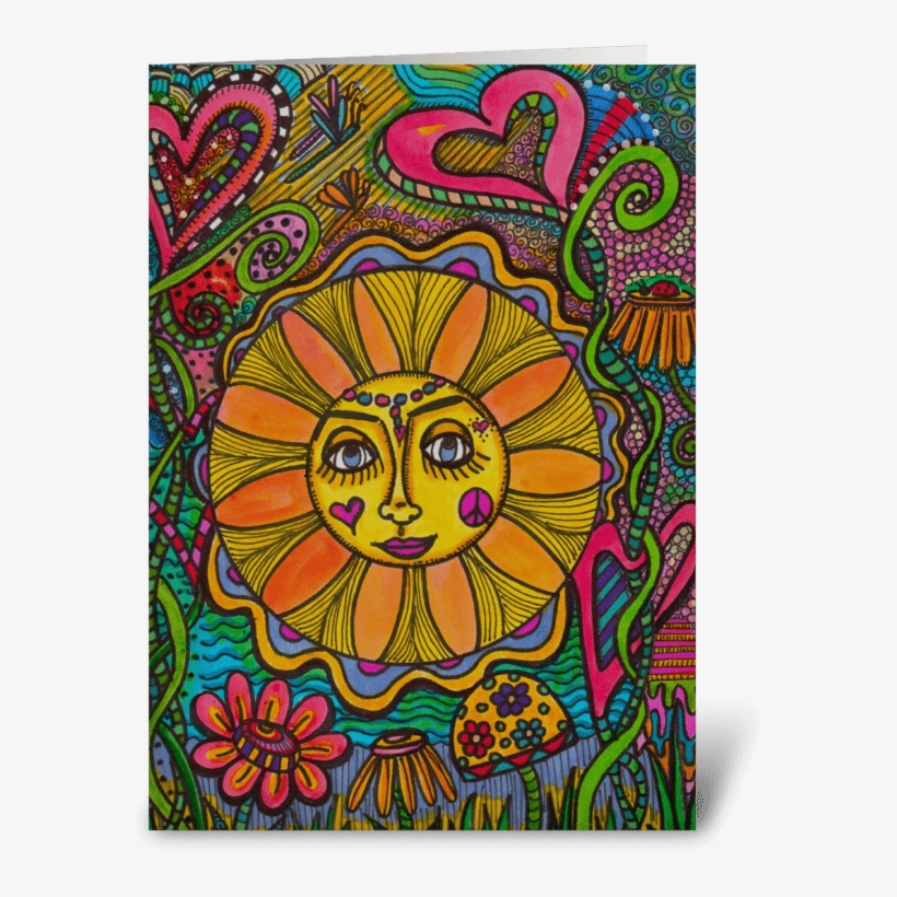 Summer Sun Mandala Greeting Card - Motif, transparent png