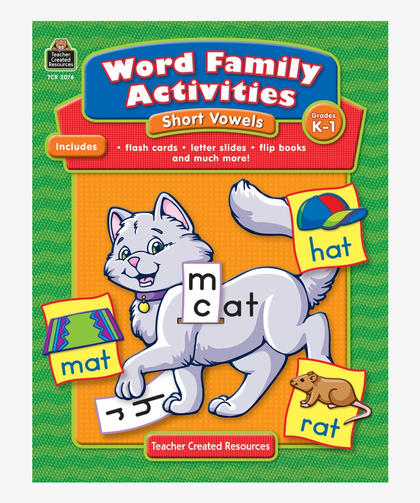 Tcr2076 Word Family Activities - Word Family Activities: Short Vowels Grd K-1, transparent png