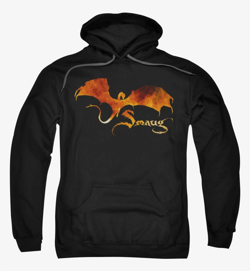 Smaug On Fire Hoodie - Sweatshirt, transparent png