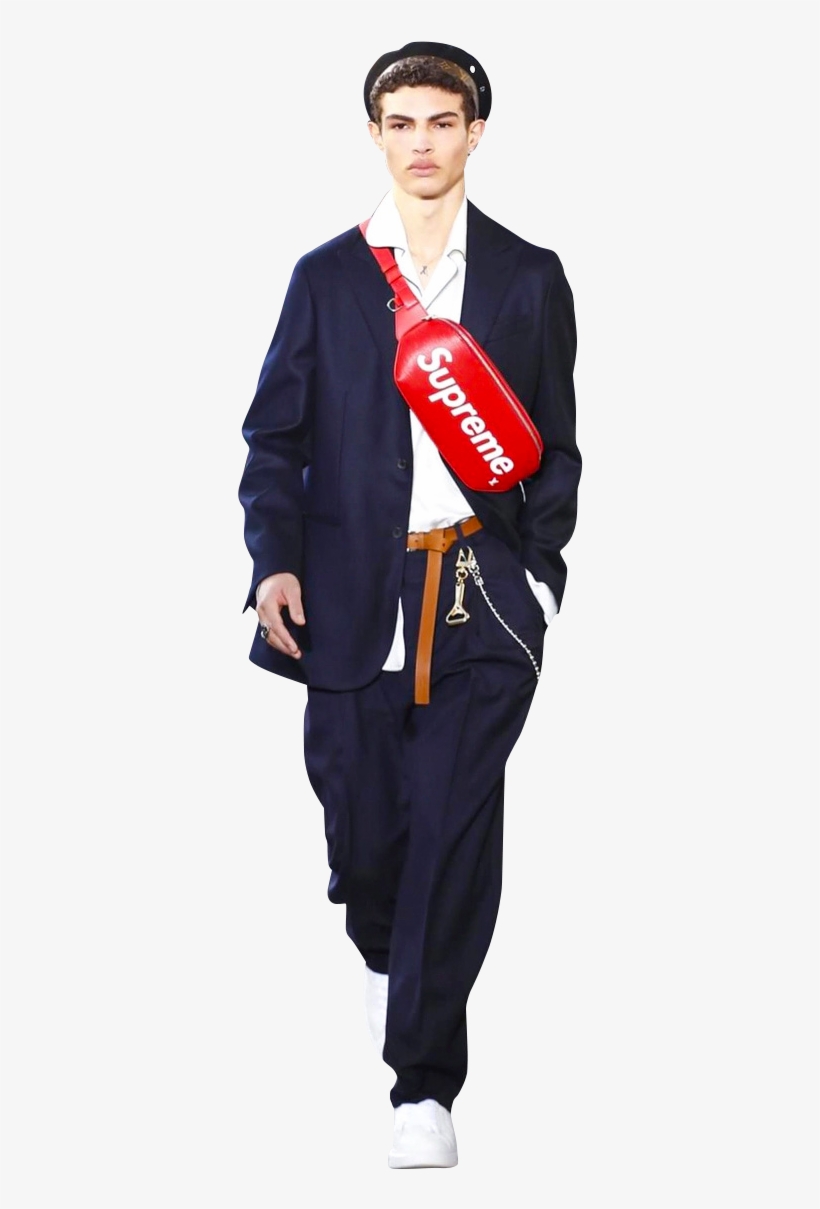 Simons Brought His Curation Full Circle By Enlisting - Supreme Y Louis Vuitton Winter 2017, transparent png
