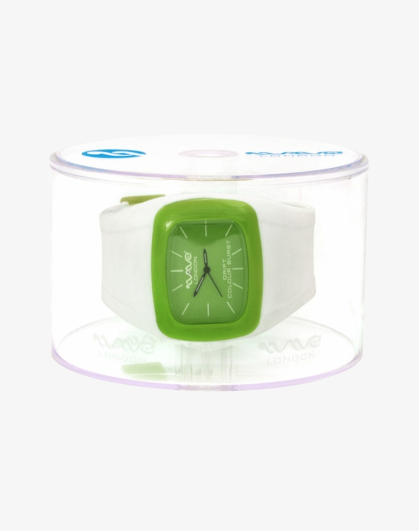 Drift Colour Burst White & Green Unisex Watch - Quartz Clock, transparent png