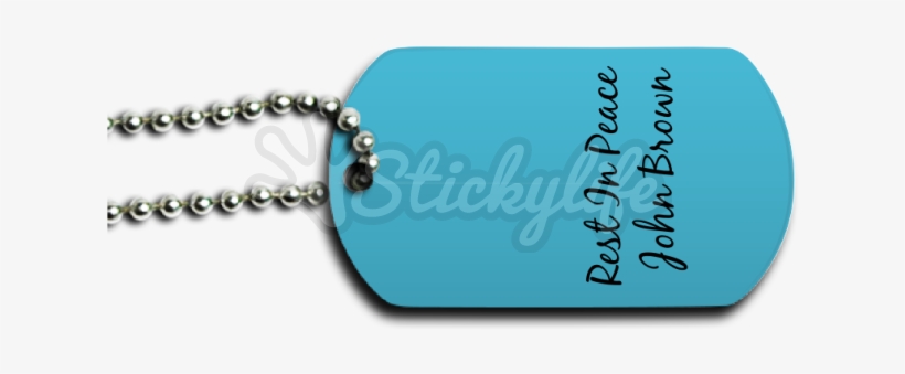 Rest In Peace Dog Tag - Chain, transparent png