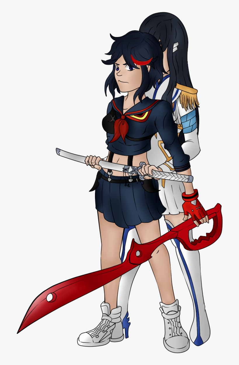 Ryuko Matoi And Satsuki Kiryuin - Cartoon, transparent png