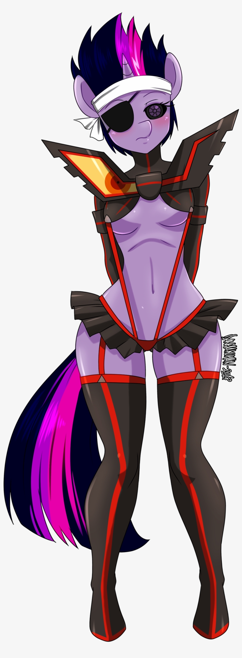 Breasts, Commission, Eyepatch, Female, Future Twilight, - Cartoon, transparent png