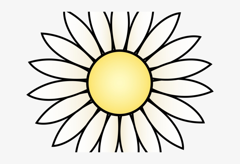 Yellow Flower Clipart Yellow Daisy - Sunflower Black And White Png, transparent png
