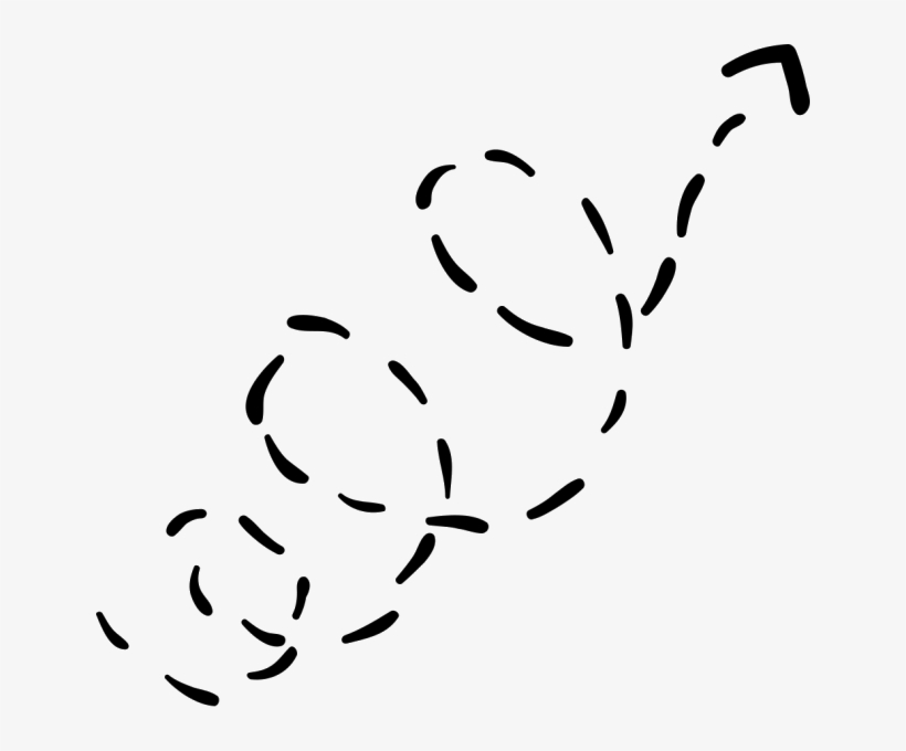 Dotted Line With Arrow, transparent png