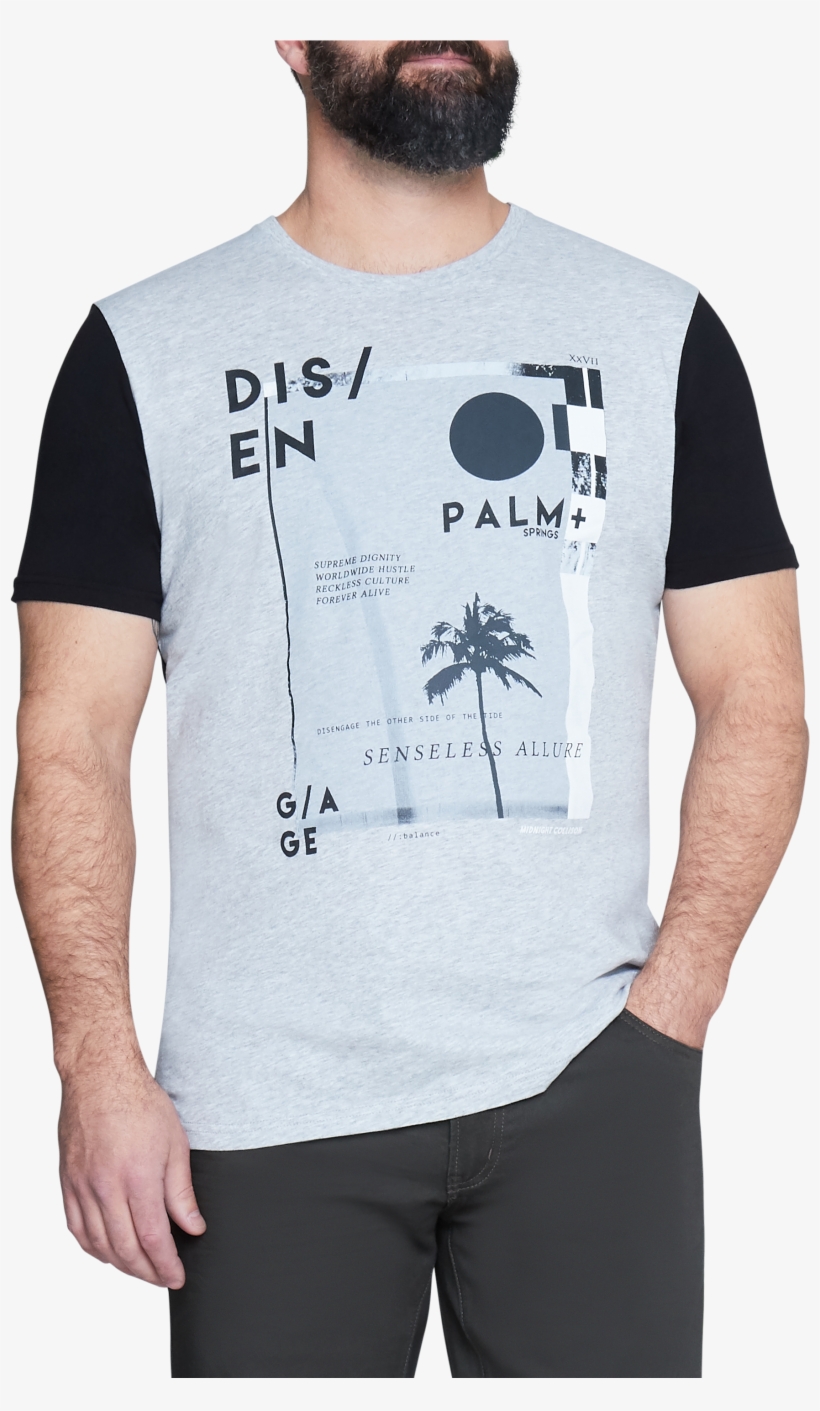 Grey Marle Global Longline Print Tee - Leggings, transparent png