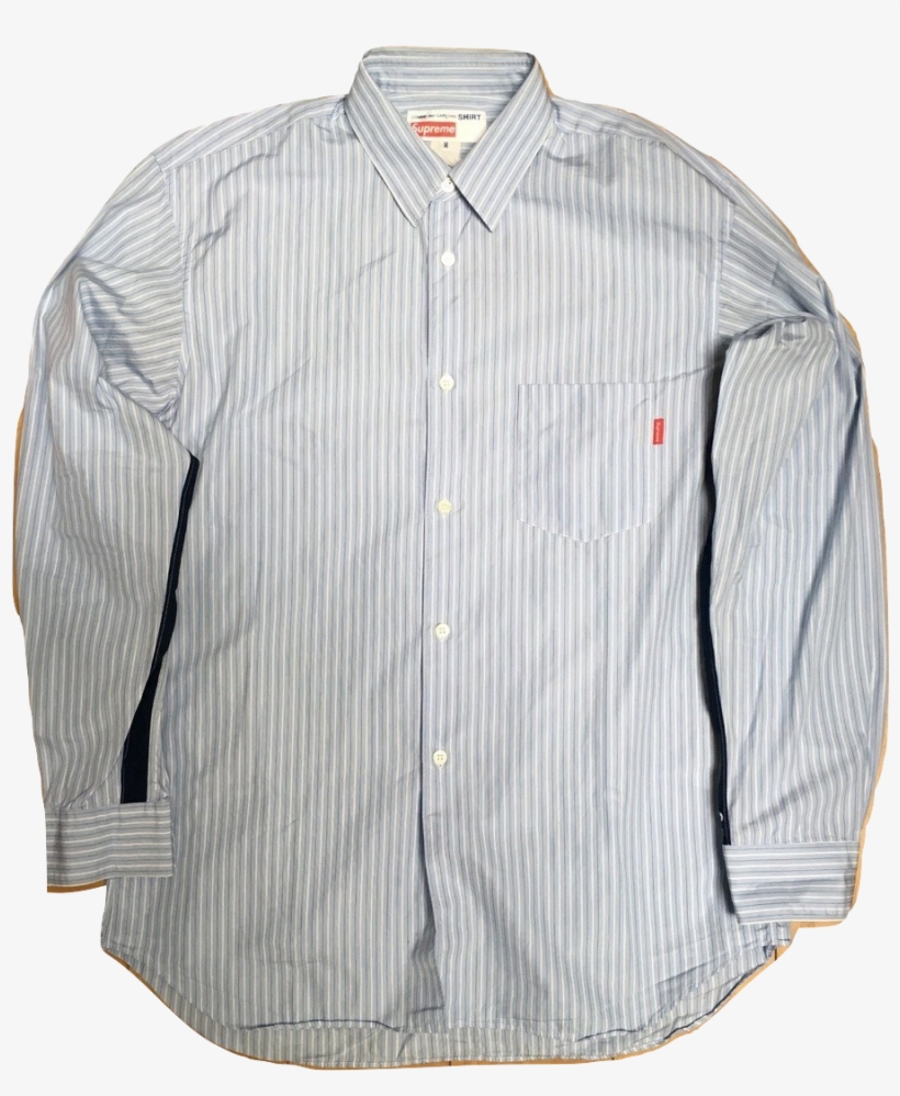 Supreme X Commes Des Garcon Button Down Shirt - Button, transparent png