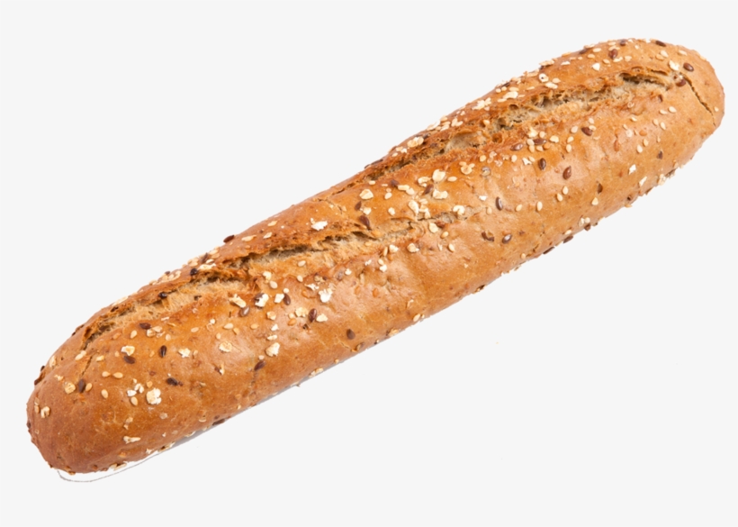 Multi Seeded Demi Triple Baguette 150g - Hot Dog Bun, transparent png