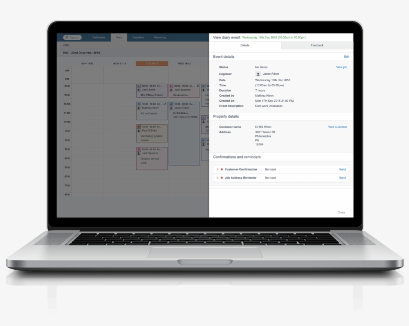 Managing Work Orders With Commusoft Software - Macbook With Code Png, transparent png