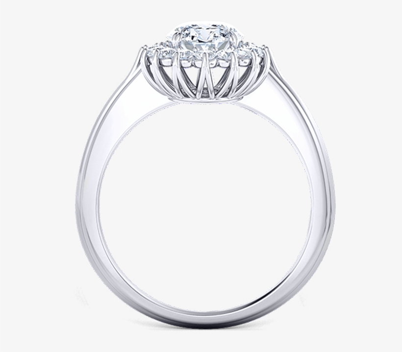 Di Prong Halo - Pre-engagement Ring, transparent png