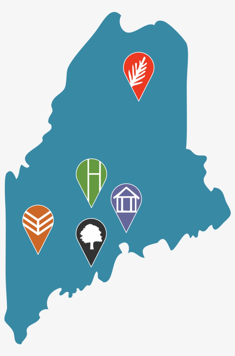 Mainemap Blue-01 - Maine Vector, transparent png