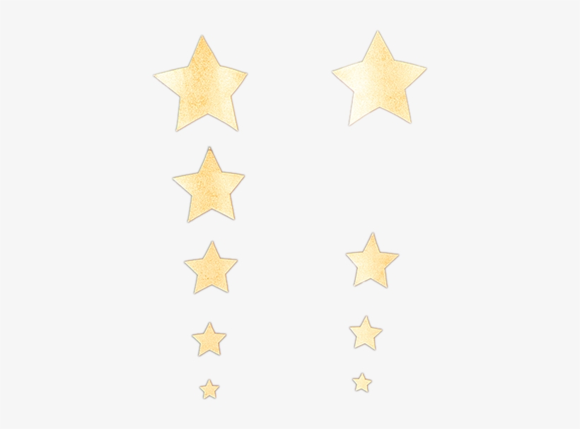 Gold Foil Stars - Earrings, transparent png