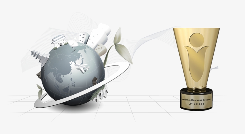 Globo-trofeu2 - Climate Change Earth Animation, transparent png