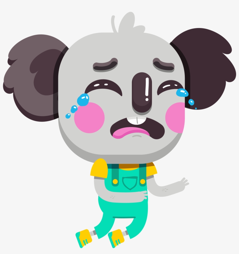 Cute Koala Vibes Messages Sticker-2 - Cartoon, transparent png