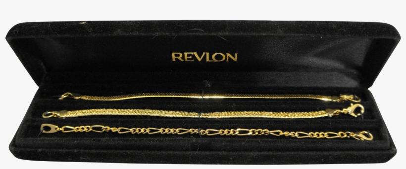 Revlon Gold Tone Chain Bracelets Set Of Three With - Wallet, transparent png