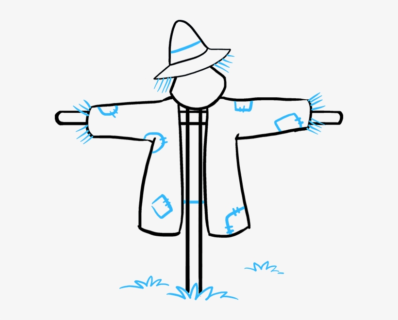 How To Draw Scarecrow - Scarecrow To Field How To Draw, transparent png