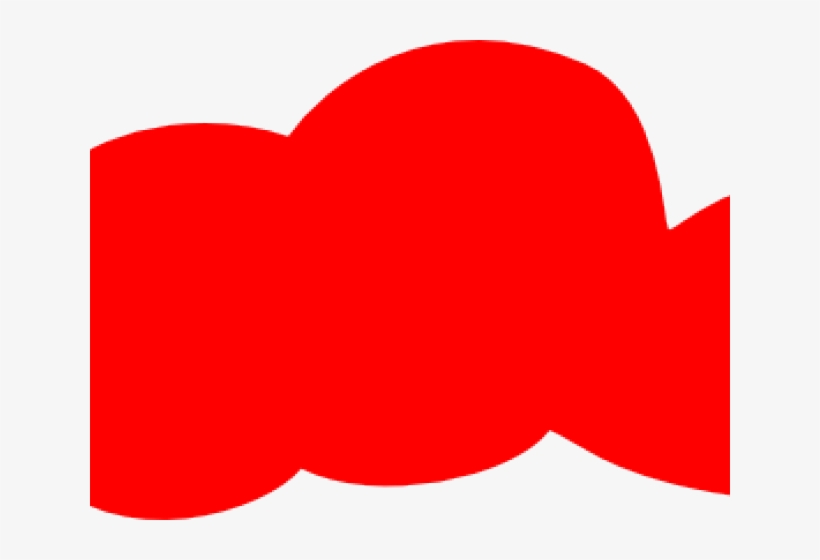 Red Cloud Clipart Vector - Heart, transparent png