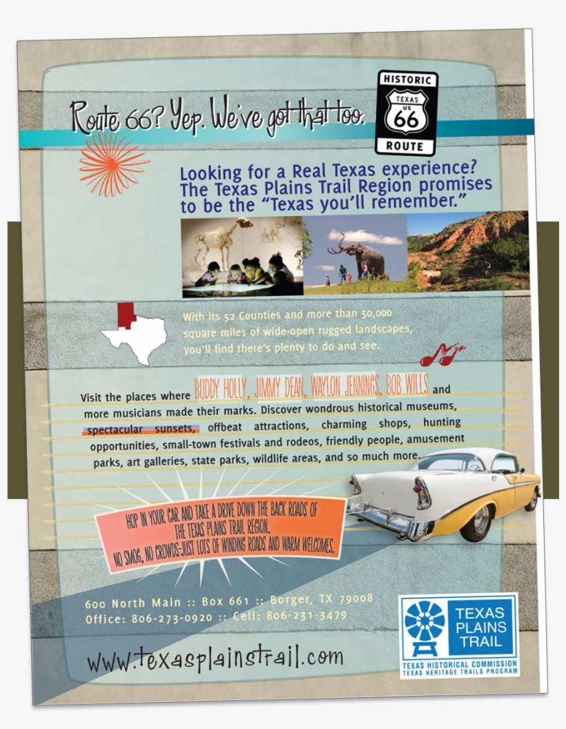 Route 66 Guide Ad - Flyer, transparent png