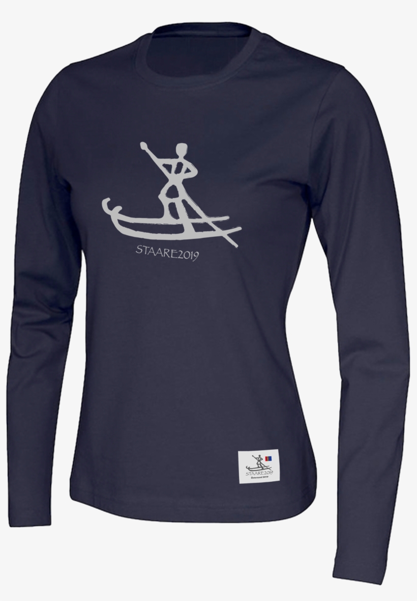 T-shirt Long Sleeve Lady, Navy - Long-sleeved T-shirt, transparent png