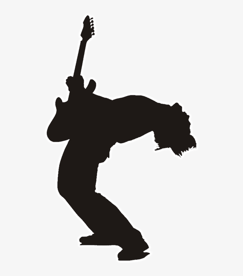 Rock Guitar Player Silhouette, transparent png