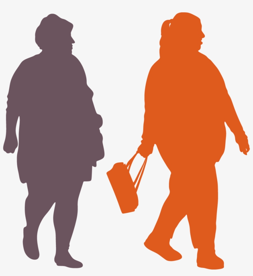 Overweight Women - Silhouette, transparent png