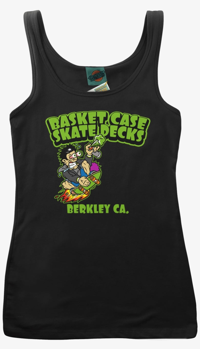 Green Day Inspired Basket Case Skateboards T-shirt - Active Tank, transparent png