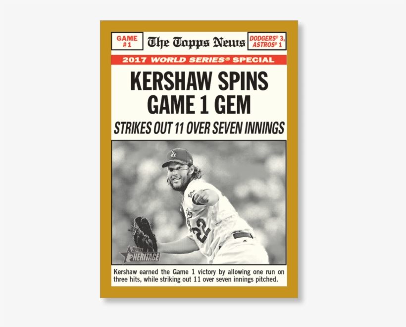 2018 Topps Heritage Los Angeles Dodgers - Poster, transparent png