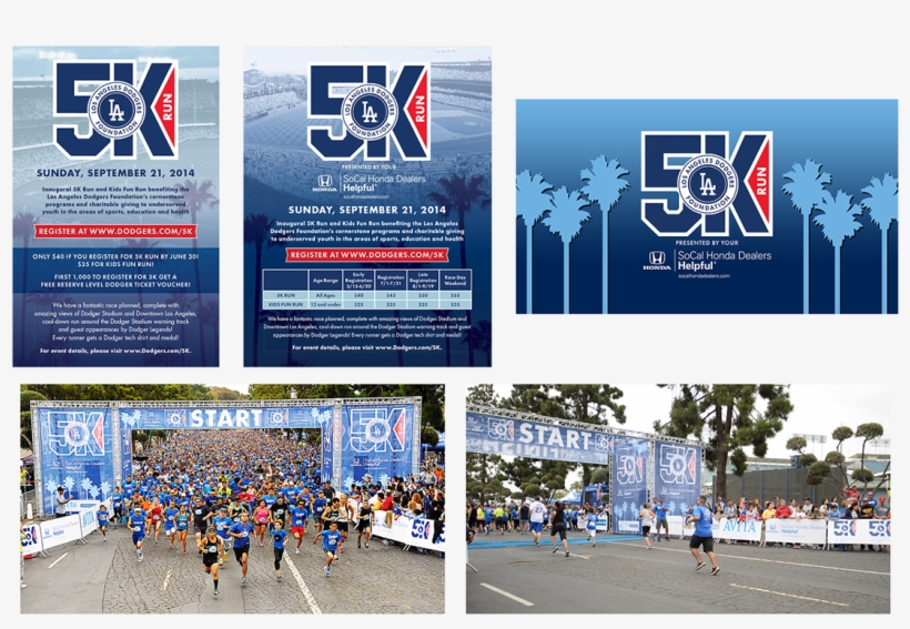 2014 Los Angeles Dodgers Foundation 5k Run Postcard, - Flyer, transparent png