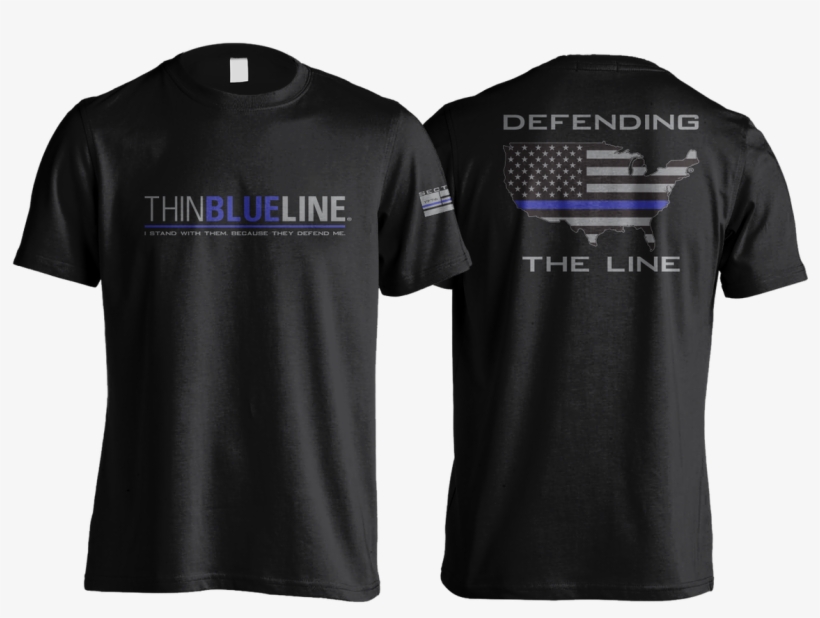 Thin Blue Line - Active Shirt, transparent png