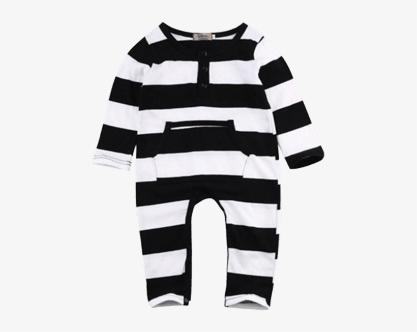Petite Bello Romper 0-6 Months Black And White Striped - Gender Neutral Colors For Baby Clothes, transparent png
