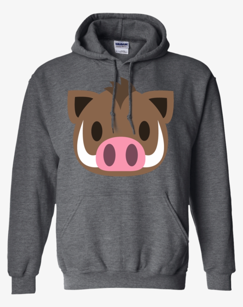 Wart Hog Emoji Hoodie - Shirt, transparent png