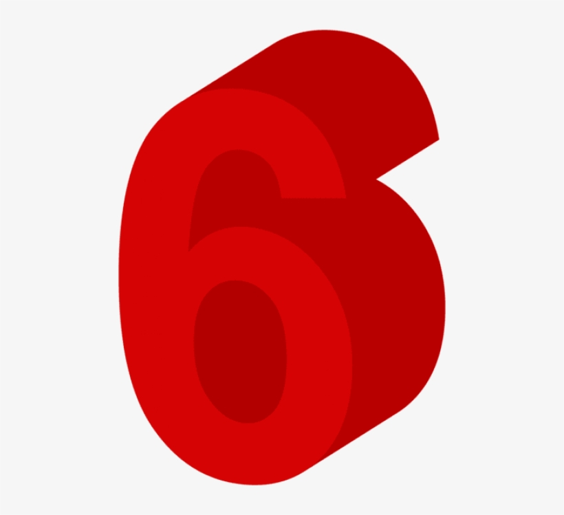 Free Png Download Number Six Red Clipart Png Photo - Circle, transparent png