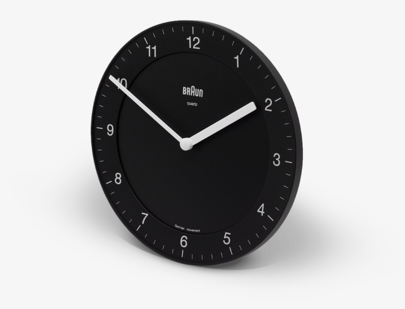 Braun Wall Clock In Black - Arne Jacobsen Bordur, transparent png