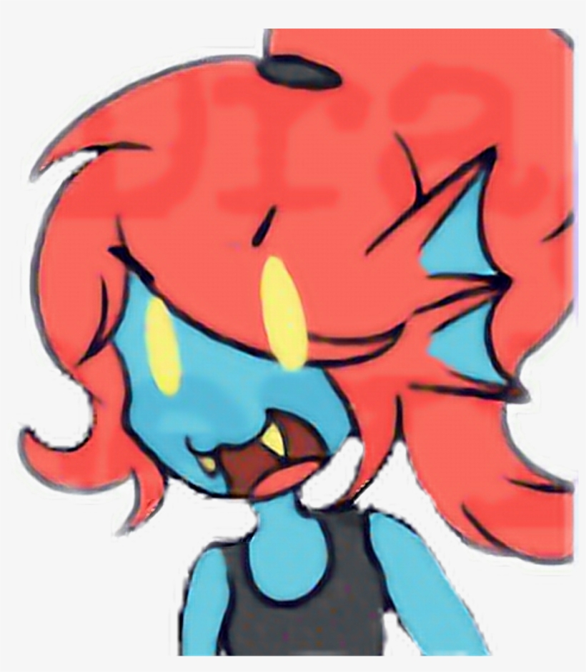 Undyne Sticker, transparent png