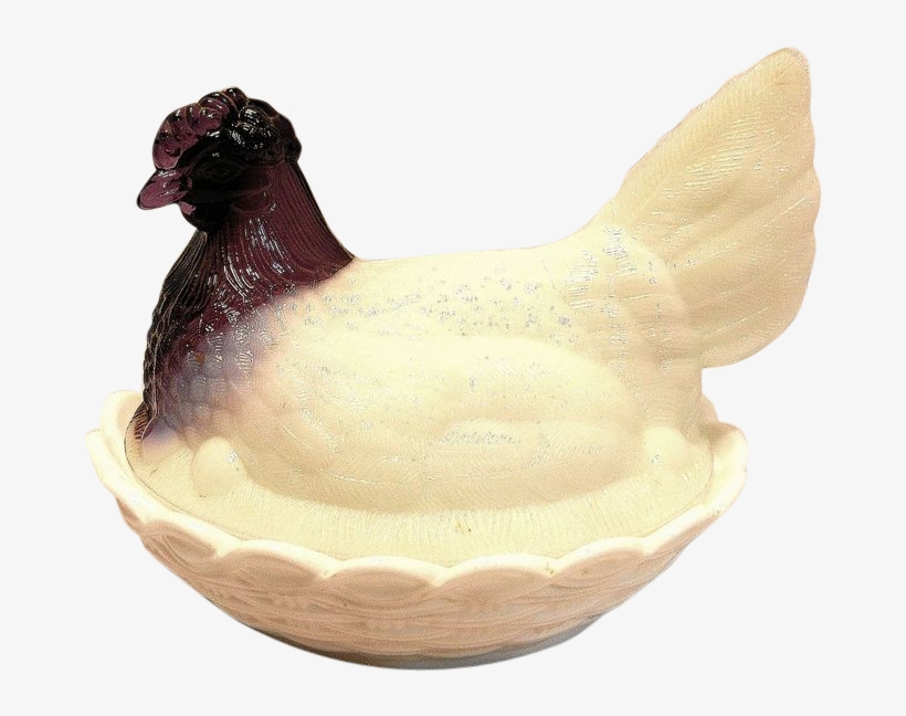 L G Wright Hen On Nest With Amethyst Head - Chicken, transparent png