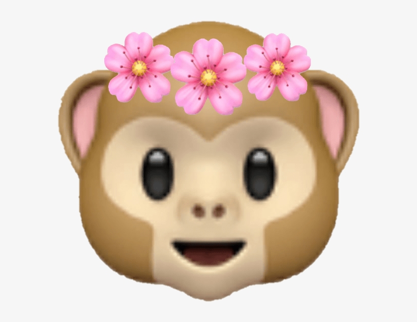 Emoji Monkey With Flower Crown Wallpaper Home Alqu
