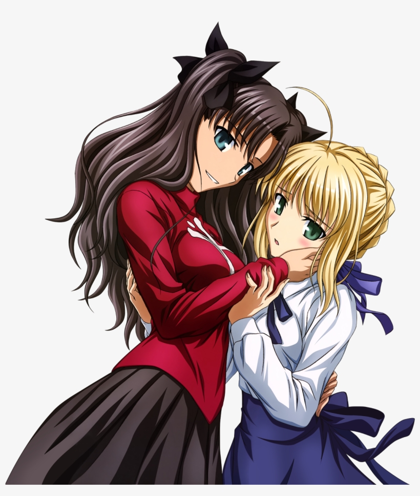 Download Png - Tohsaka Rin Y Saber, transparent png