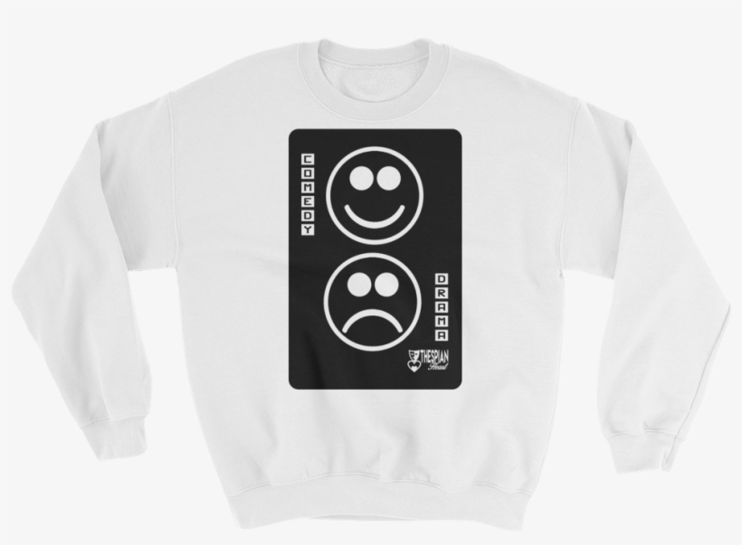 Comedy/ Drama Sweatshirt - Long-sleeved T-shirt, transparent png