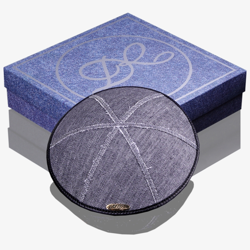 Kippah «modern» Jeans Grey With Black Stripe - Kippah, transparent png