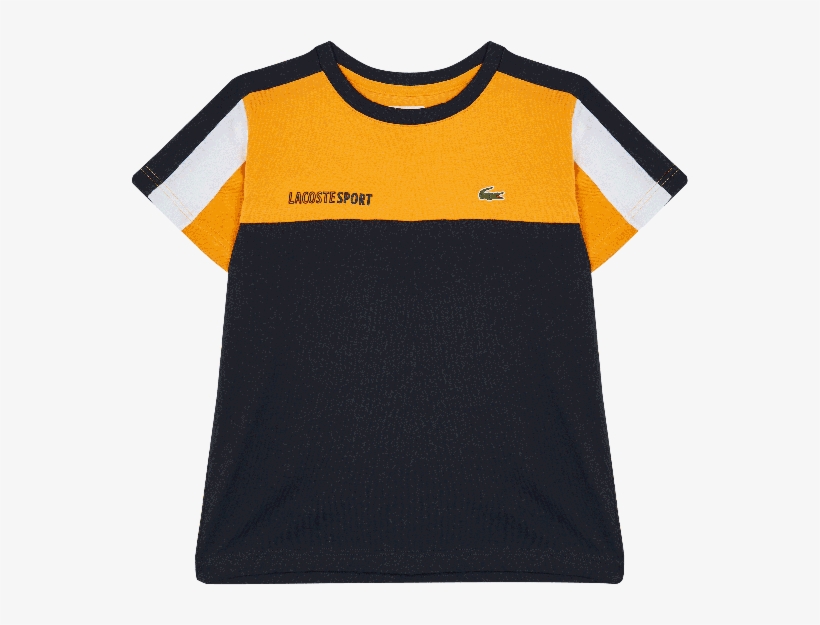 Yellow Sport Color Block T-shirt - Orange, transparent png