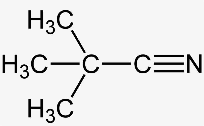 File - Pivalonitrile-2d - Structure, transparent png