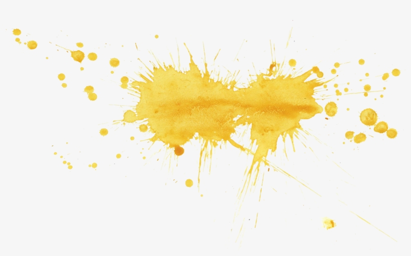 Yellow Watercolor Splatter 3 - Illustration, transparent png
