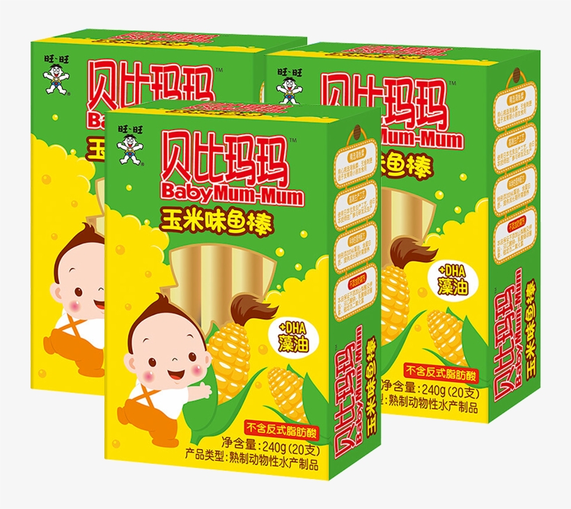 Babi Mama Cheese Fish Intestines Fish Sticks Children's - Puffed Rice Cakes, transparent png