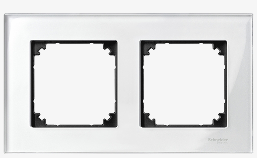 Mtn404219 Real Glass Frame, 2 Gang, Brilliant White, - Electronics, transparent png