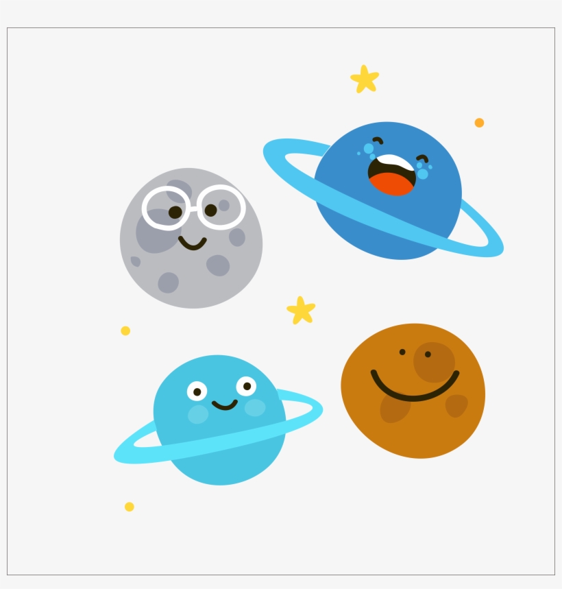 Solar System Planet Cartoon Illustration - Solar System Planets Cartoon Png, transparent png