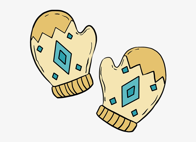 How To Draw Mittens - Mittens Drawing, transparent png