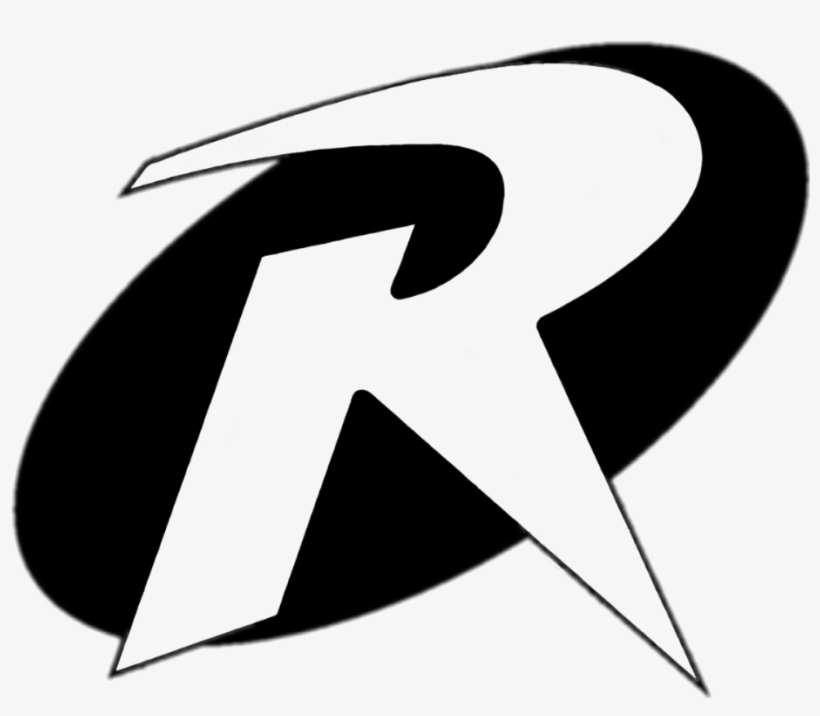 Robinlogo Robin Logo Bw Dccomics Alienized Stickerart - Superman Logo, transparent png